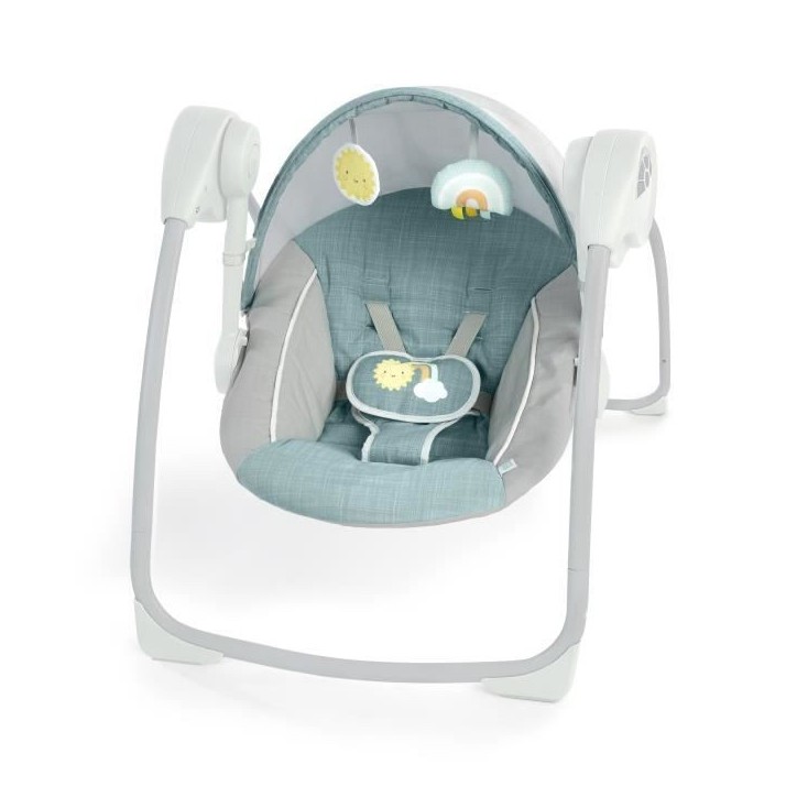 INGENUITY Transat bébé balancelle électrique Sun Valley, 2 jouets, siege inclinable Cadeau Noel bébé INGENUITY Transat bébé balancelle électrique Sun Valley, 2 jouets, siege inclinable Cadeau Noel bébé