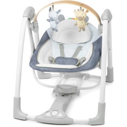 INGENUITY Transat bébé Balancelle électrique pliable – Chambray,C