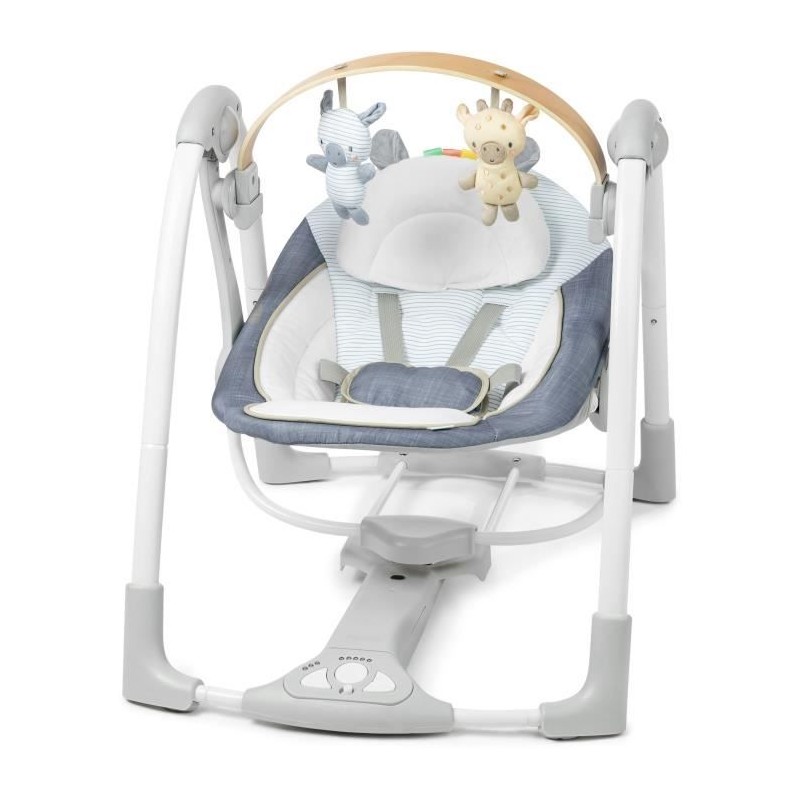 INGENUITY Transat bébé Balancelle électrique pliable – Chambray,C INGENUITY Transat bébé Balancelle électrique pliable – Chambray,C