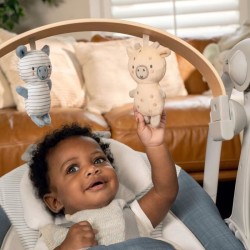 INGENUITY Transat bébé Balancelle électrique pliable – Chambray,C