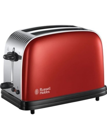 Grille-pain RUSSELL HOBBS 23330-56 - Colours Plus - Technologie Fast Toast - Rouge flamme - Fentes extra-larges