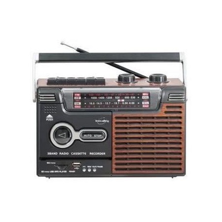 Radio-cassette enregistreur - INOVALLEY - RK10N - Haut-parleur 1 x 8 Watts - AM/FM/SW1/SW2