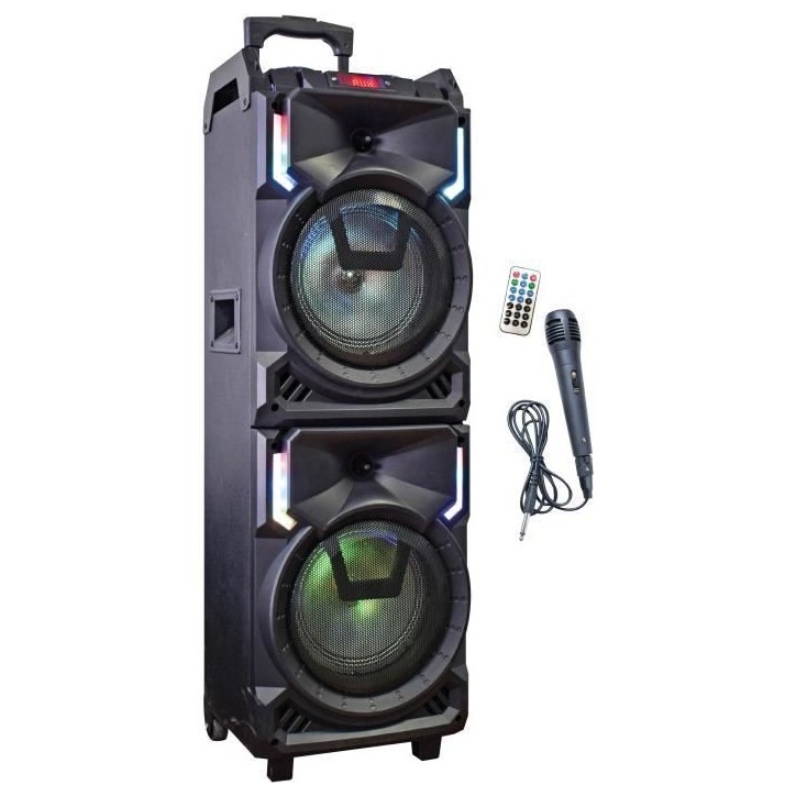 INOVALLEY MS01XXL Enceinte Nomade Karaoke Trolley - bluetooth - 800W
