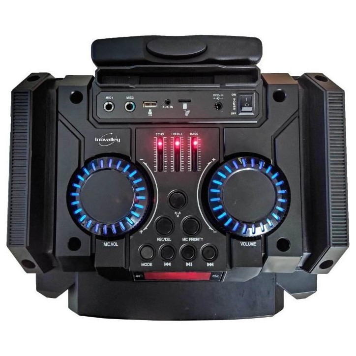INOVALLEY MS01XXL Enceinte Nomade Karaoke Trolley - bluetooth - 800W