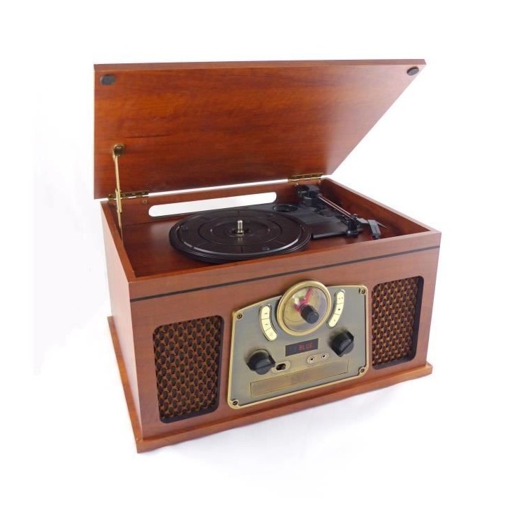 INOVALLEY RETRO10E-BTH-N - Chaîne Hi-fi rétro - Connectivité bluetooth, USB, Vinyles, CD, K7 audio, Radio FM, Aux-In - Bois v INOVALLEY RETRO10E-BTH-N - Chaîne Hi-fi rétro - Connectivité bluetooth, USB, Vinyles, CD, K7 audio, Radio FM, Aux-In - Bois v