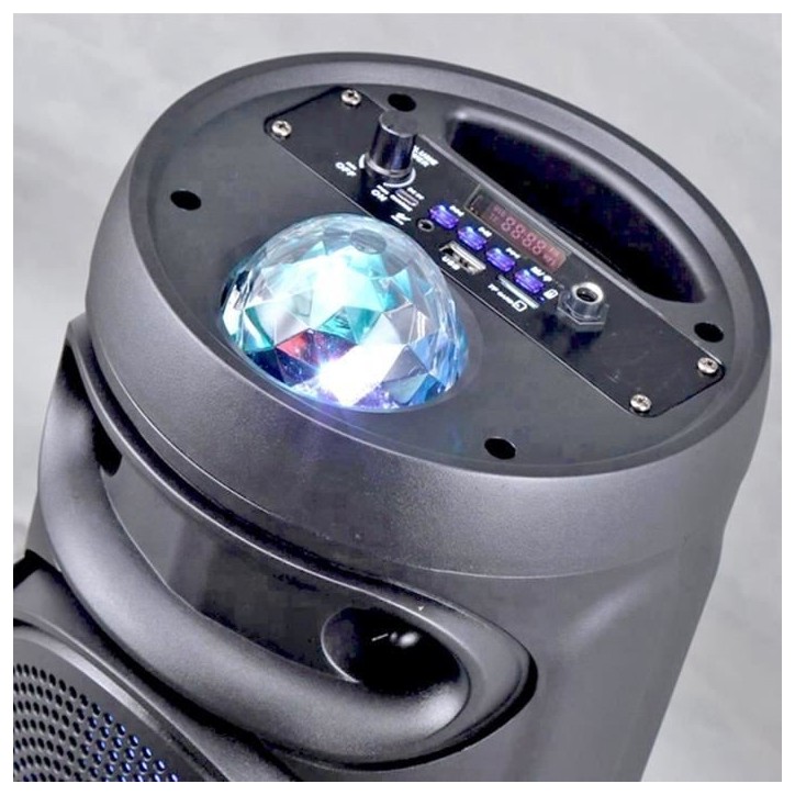 INOVALLEY KA02 BOWL- Enceinte lumineuse Bluetooth 400W - Fonction Karaoké - Boule kaléidoscope LED multicolore - Port USB, Mic