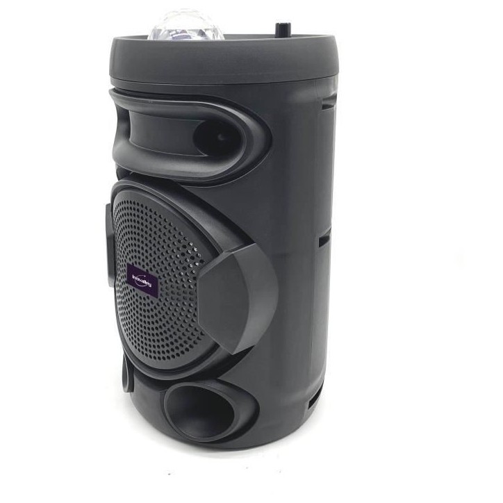 INOVALLEY KA02 BOWL- Enceinte lumineuse Bluetooth 400W - Fonction Karaoké - Boule kaléidoscope LED multicolore - Port USB, Mic