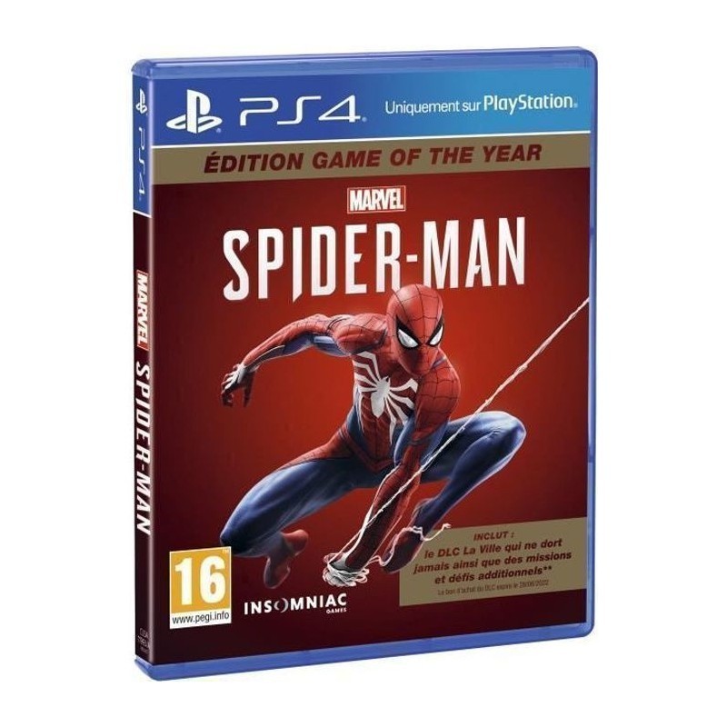 Marvel's Spider-Man Game Of The Year Jeu PS4 Marvel's Spider-Man Game Of The Year Jeu PS4