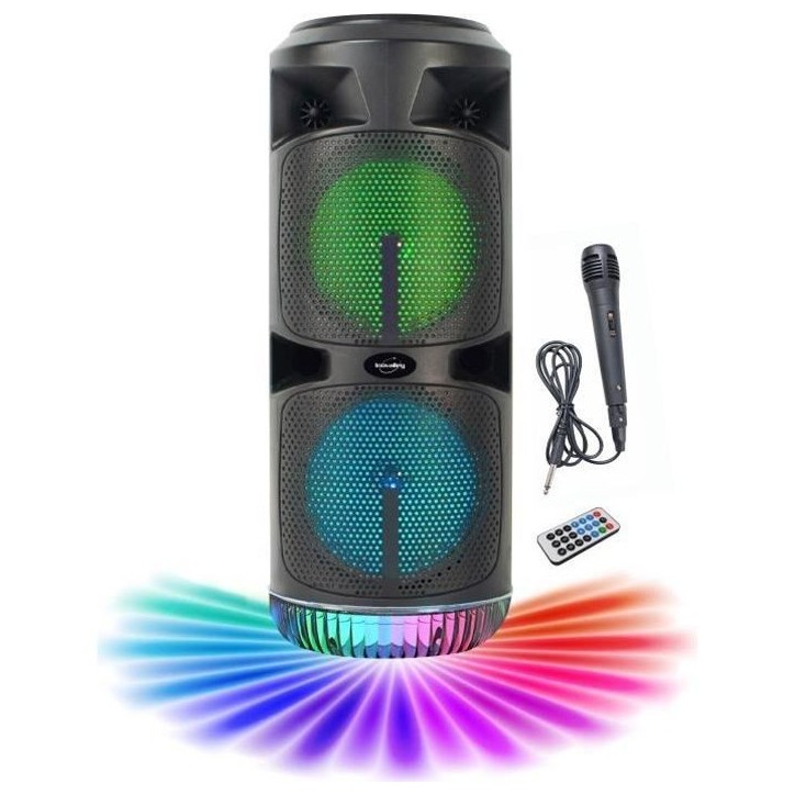 INOVALLEY KA03-XXL - Enceinte Karaoké - Bluetooth V5.0 - 450 W