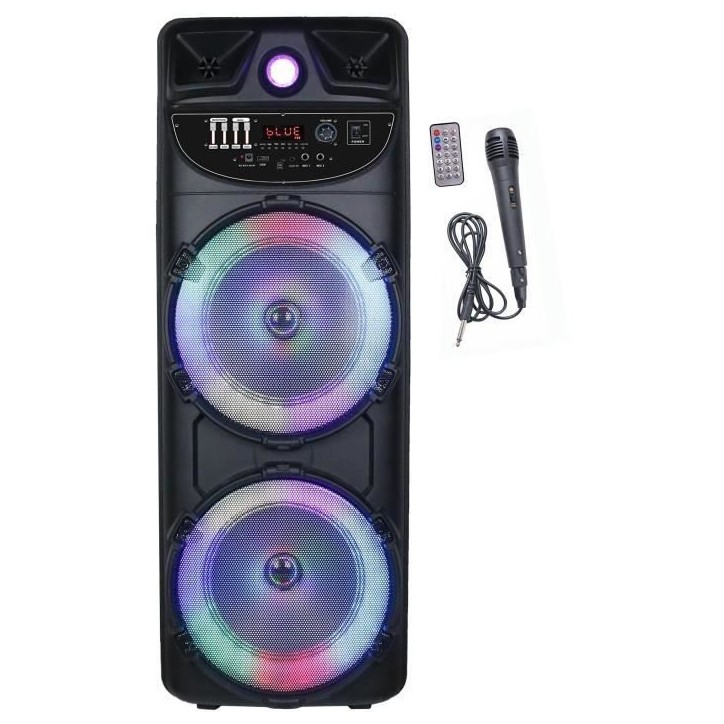 Enceinte lumineuse karaoké - INOVALLEY - MS02-XXL-N - Bluetooth 5.0 - 1000W