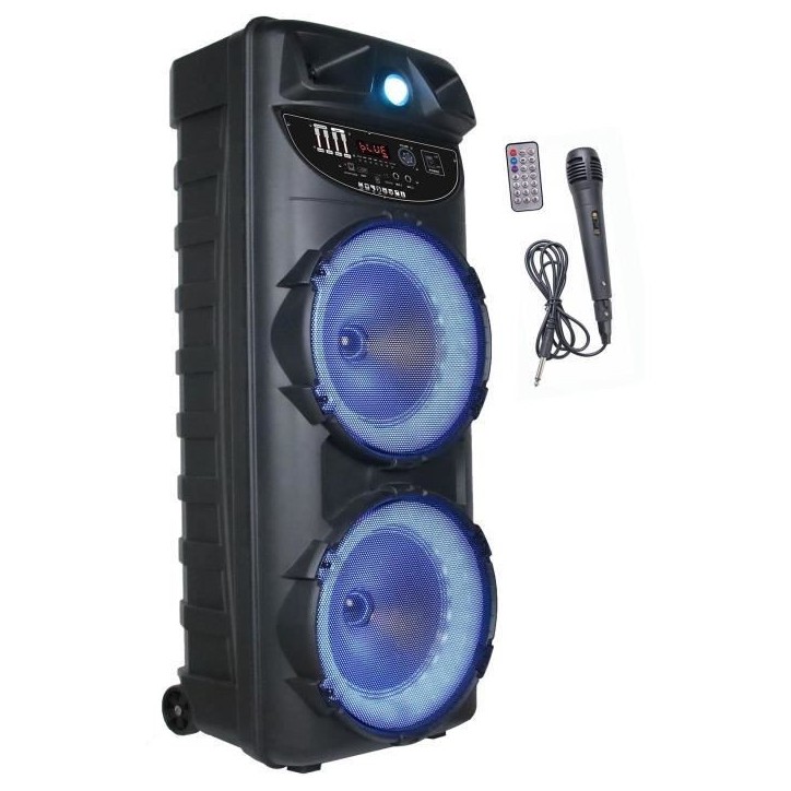 Enceinte lumineuse karaoké - INOVALLEY - MS02-XXL-N - Bluetooth 5.0 - 1000W