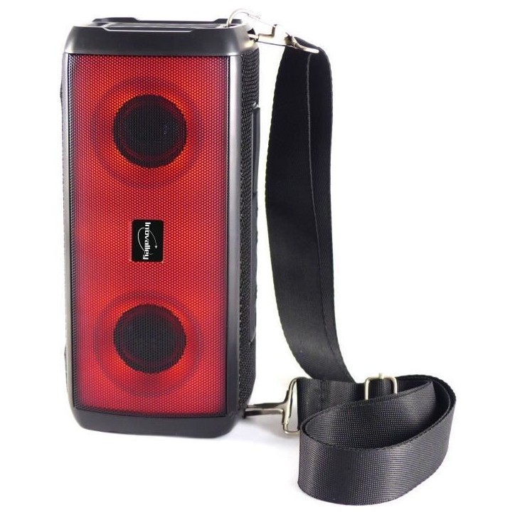 Enceinte lumineuse bluetooth - INOVALLEY - HP345-B - 10W - LEDs - Bluetooth V5.3 - Micro - TWS - FM - USB 2.0 - micro SD - AUX-I