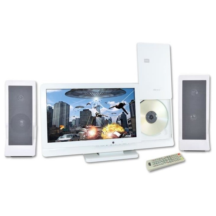 Chaîne HIFI - INOVALLEY - CH43-DVD - Lecteur DVD/CD - Écran 12 - 60W - FM - USB 2.0 - SD/MMC - AV - Multilingue - 2.0CH Chaîne HIFI - INOVALLEY - CH43-DVD - Lecteur DVD/CD - Écran 12 - 60W - FM - USB 2.0 - SD/MMC - AV - Multilingue - 2.0CH