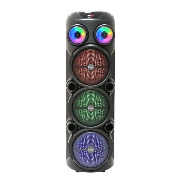 Enceinte karaoké lumineuse - INOVALLEY - KA129-XXL - Bluetooth V5.0 - 90 cm - 1000 W - Haut-parleurs 3 x 8'' - Micro sans fil i