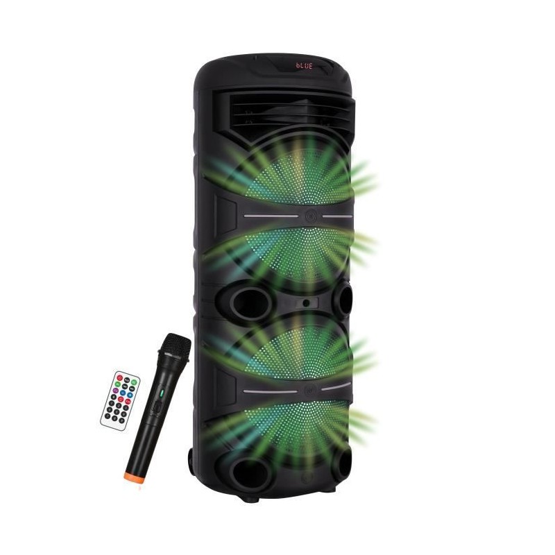 Enceinte karaoké - INOVALLEY - Lumineuse - 1000 Watts - Bluetooth V5. Enceinte karaoké - INOVALLEY - Lumineuse - 1000 Watts - Bluetooth V5.