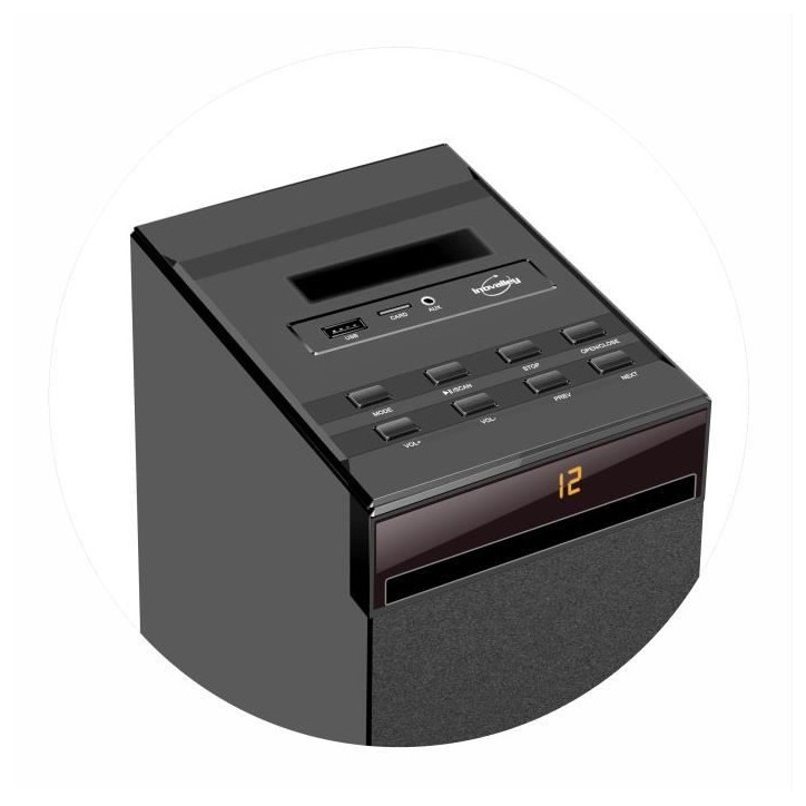 INOVALLEY HP32CD - Tour de son Bluetooth, Lecteur CD, USB - Noir INOVALLEY HP32CD - Tour de son Bluetooth, Lecteur CD, USB - Noir