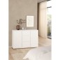 Buffet - Blanc - 2 portes - 3 tiroirs - 119 x 40x 83 cm LUK