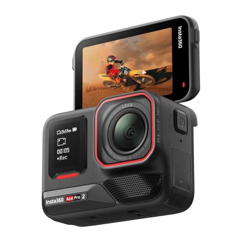 Pack Caméra sport Insta360 Ace Pro 2 Noir + 2nde batterie