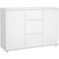 Buffet - Blanc - 2 portes - 3 tiroirs - 119 x 40x 83 cm LUK