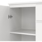 Buffet - Blanc - 2 portes - 3 tiroirs - 119 x 40x 83 cm LUK