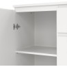 Buffet - Blanc - 2 portes - 3 tiroirs - 119 x 40x 83 cm LUK