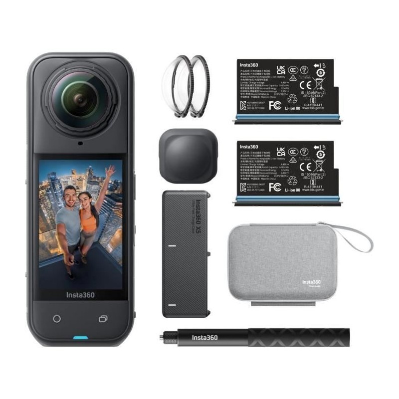 Insta360 X5 Bundle Edition - Caméra de sport 360° - 8K - WiFi et Blu Insta360 X5 Bundle Edition - Caméra de sport 360° - 8K - WiFi et Blu
