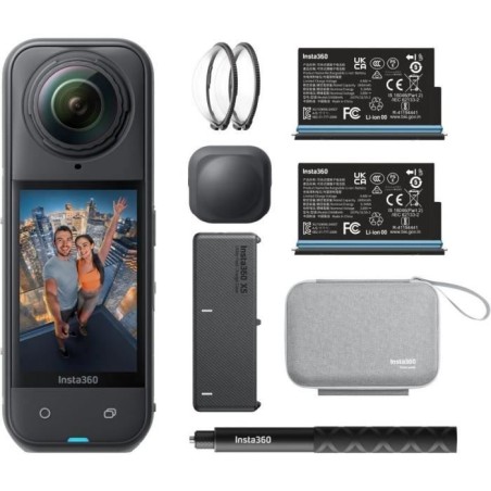 Insta360 X5 Bundle Edition - Caméra de sport 360° - 8K - WiFi et Blu