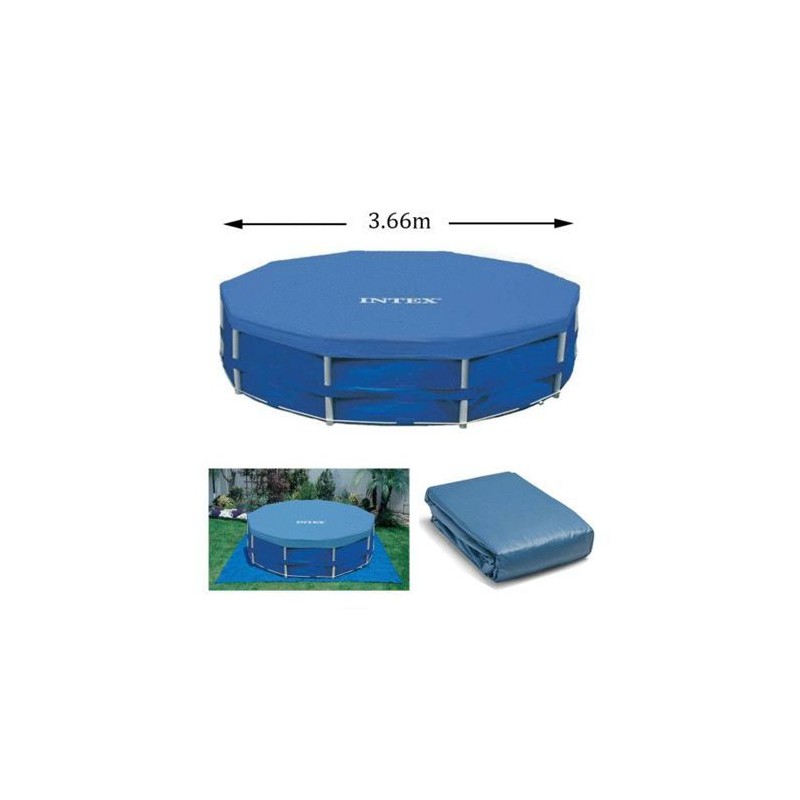 Bâche de protection pour piscine ronde Intex 28031 - Diametre 3,66m - Bâche de protection pour piscine ronde Intex 28031 - Diametre 3,66m -