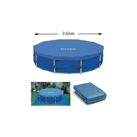 Bâche de protection pour piscine ronde Intex 28031 - Diametre 3,66m -