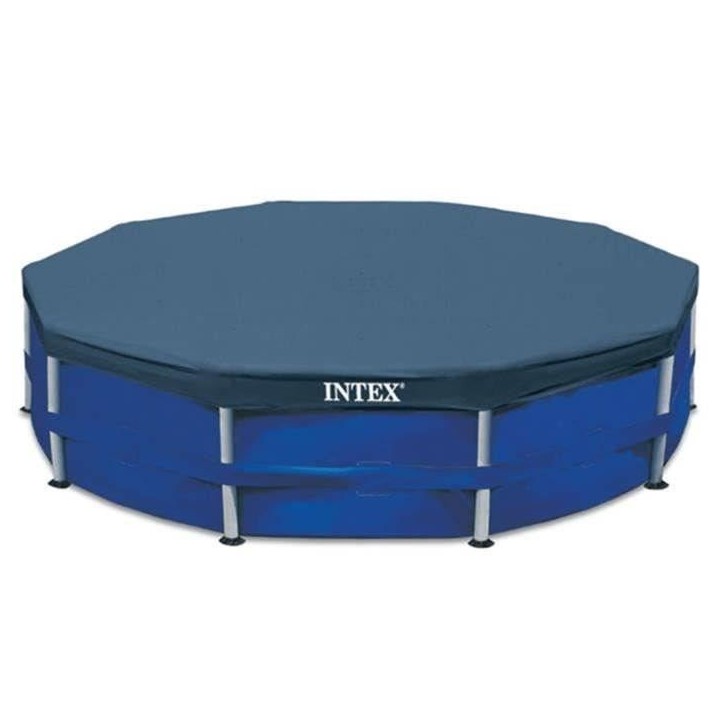 Bâche de protection pour piscine ronde Intex 28031 - Diametre 3,66m - Rabat 25cm - PVC - Bleu Bâche de protection pour piscine ronde Intex 28031 - Diametre 3,66m - Rabat 25cm - PVC - Bleu
