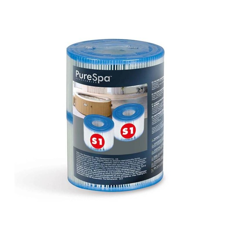 Lot de 2 cartouches de filtration pour Pure Spa INTEX - Fibre Dacron f Lot de 2 cartouches de filtration pour Pure Spa INTEX - Fibre Dacron f