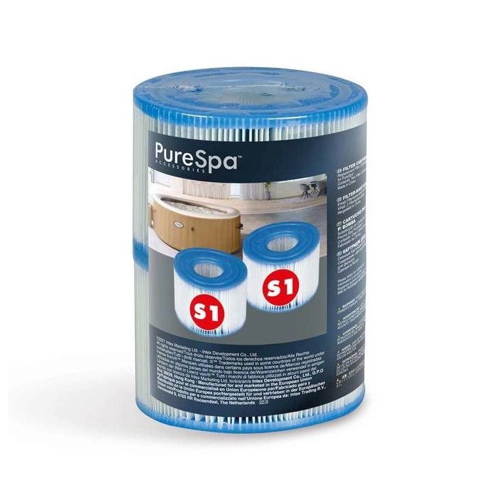 Lot de 2 cartouches de filtration pour Pure Spa INTEX - Fibre Dacron facile a nettoyer Lot de 2 cartouches de filtration pour Pure Spa INTEX - Fibre Dacron facile a nettoyer