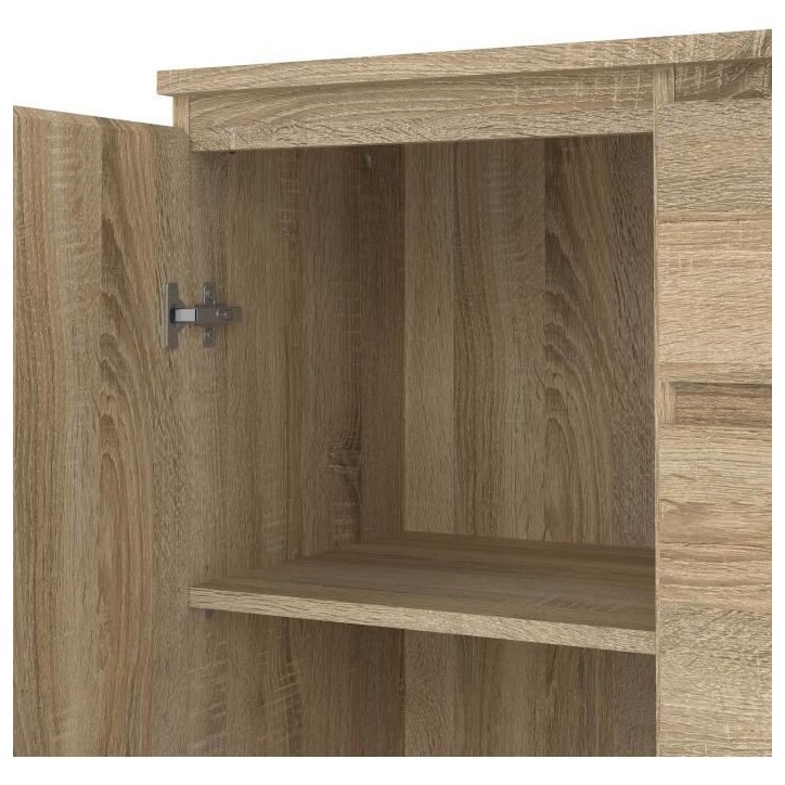 Buffet - Imitation chene - 2 portes - 3 tiroirs Buffet - Imitation chene - 2 portes - 3 tiroirs