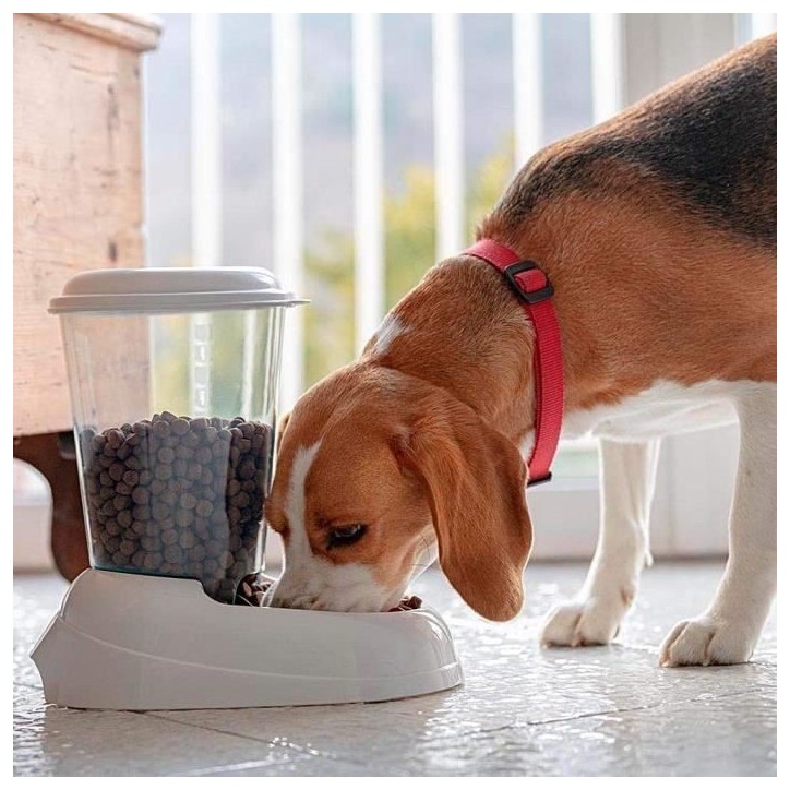 FERPLAST Distributeur croquettes Zenith 3L en plastique - 29,2x20,2x28,8 - Blanc - Chien et chat FERPLAST Distributeur croquettes Zenith 3L en plastique - 29,2x20,2x28,8 - Blanc - Chien et chat