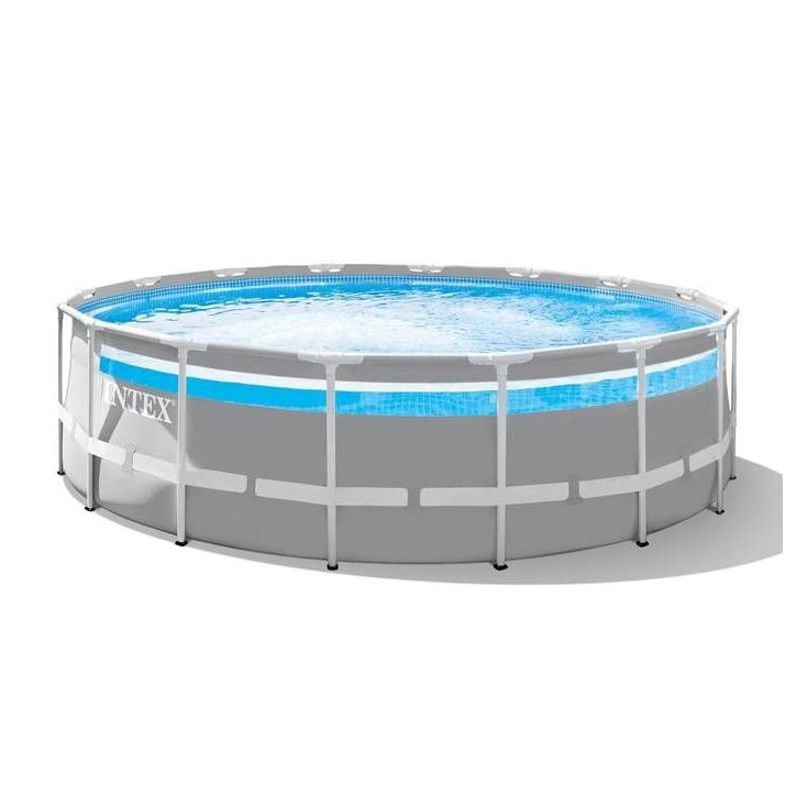Kit Piscine hors sol tubulaire INTEX - Pris Frame - 488 x 122 cm - Ronde (Pompe, bâche, tapis de sol et échelle) - 26730NP Kit Piscine hors sol tubulaire INTEX - Pris Frame - 488 x 122 cm - Ronde (Pompe, bâche, tapis de sol et échelle) - 26730NP