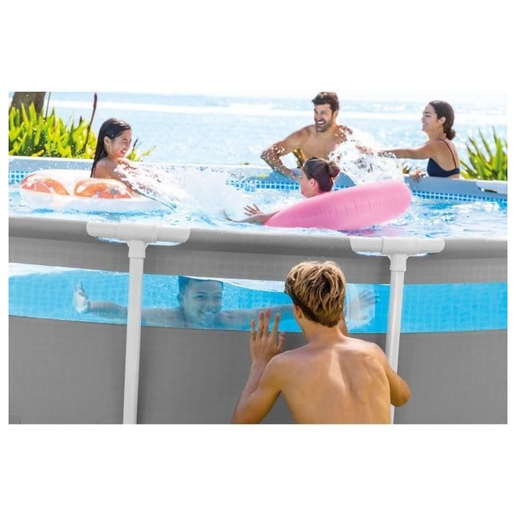 Kit Piscine hors sol tubulaire INTEX - Pris Frame - 488 x 122 cm - Ronde (Pompe, bâche, tapis de sol et échelle) - 26730NP Kit Piscine hors sol tubulaire INTEX - Pris Frame - 488 x 122 cm - Ronde (Pompe, bâche, tapis de sol et échelle) - 26730NP