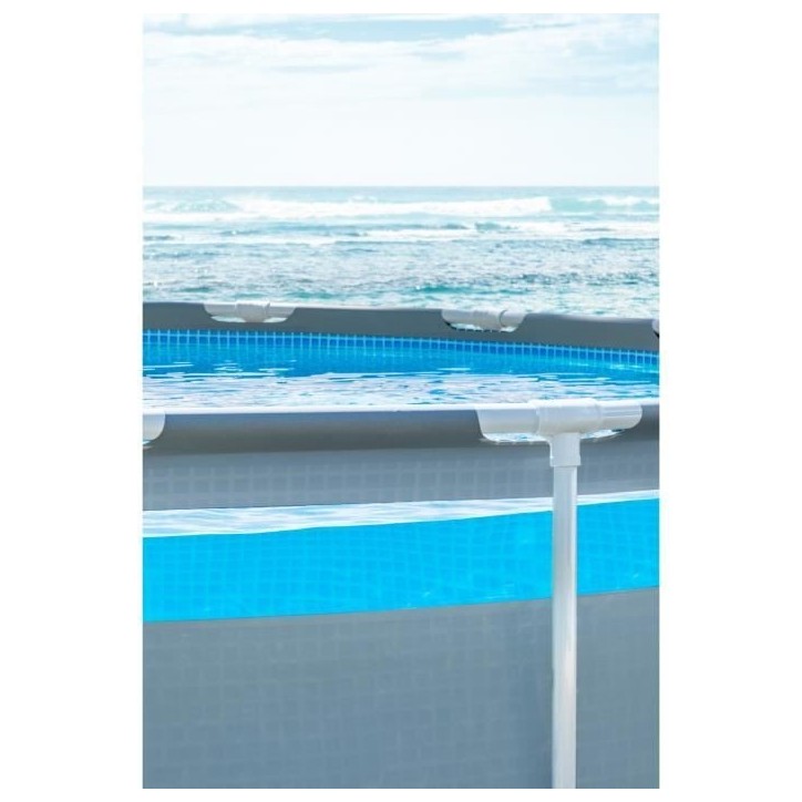 Kit Piscine hors sol tubulaire INTEX - Pris Frame - 488 x 122 cm - Ronde (Pompe, bâche, tapis de sol et échelle) - 26730NP Kit Piscine hors sol tubulaire INTEX - Pris Frame - 488 x 122 cm - Ronde (Pompe, bâche, tapis de sol et échelle) - 26730NP