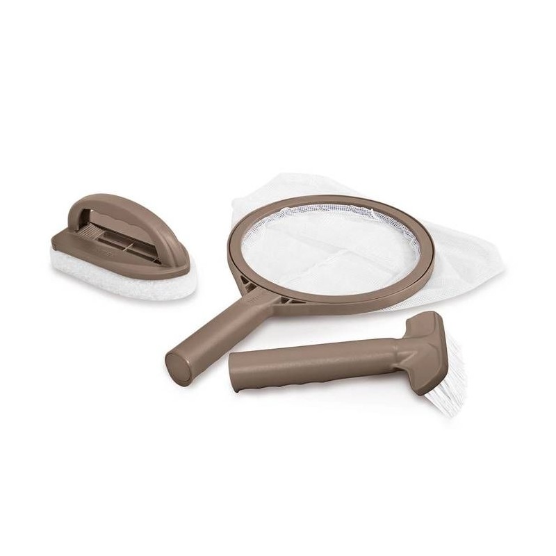 Kit d'entretien pour Spa - Intex - 28004 - Avec brosse incurvée et fi Kit d'entretien pour Spa - Intex - 28004 - Avec brosse incurvée et fi