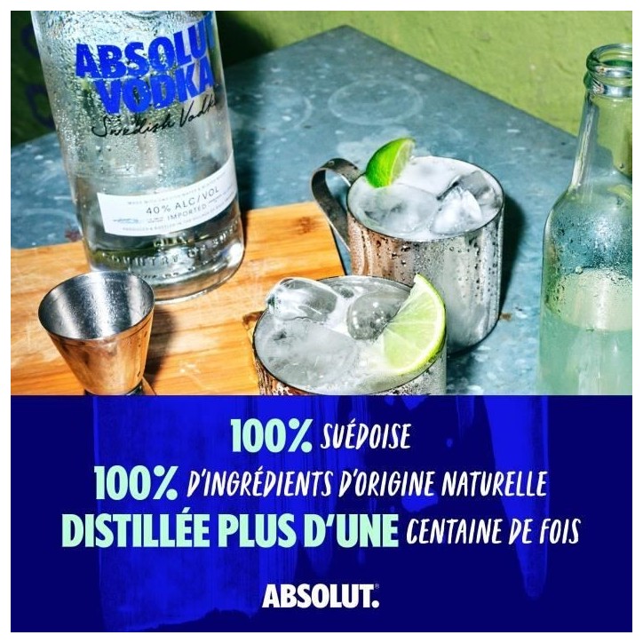 Absolut - Original Vodka Suédoise - 40,0% Vol. - 100cl