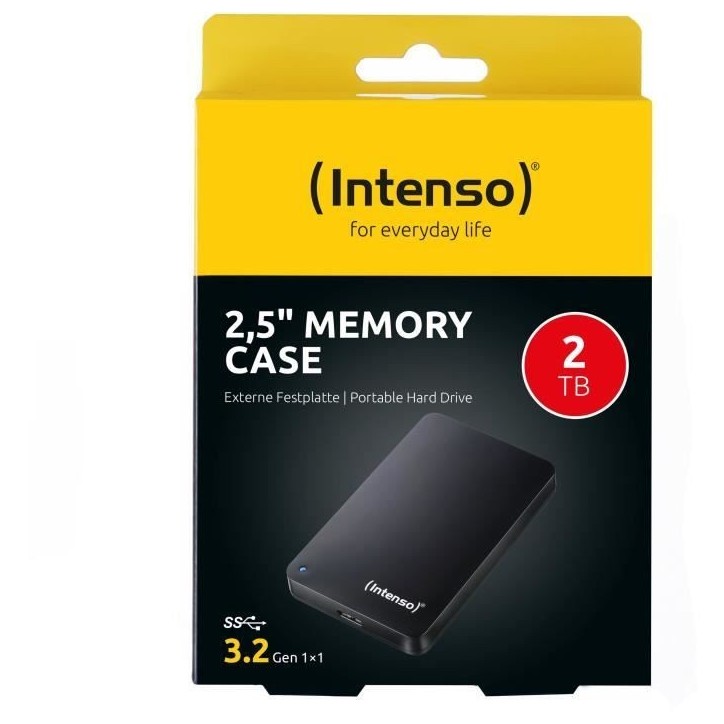 Disque dur externe Intenso HDD 2.5 USB 3 2To Disque dur externe Intenso HDD 2.5 USB 3 2To