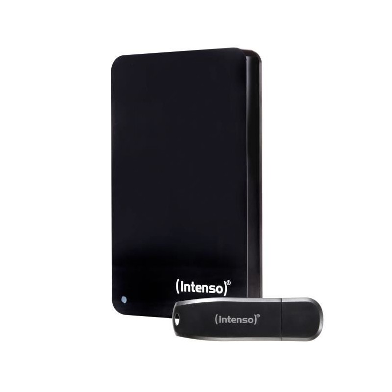 Disque dur 2,5 portable - HDD 3.2 + USB - INTENSO - 1 To + 64 Go