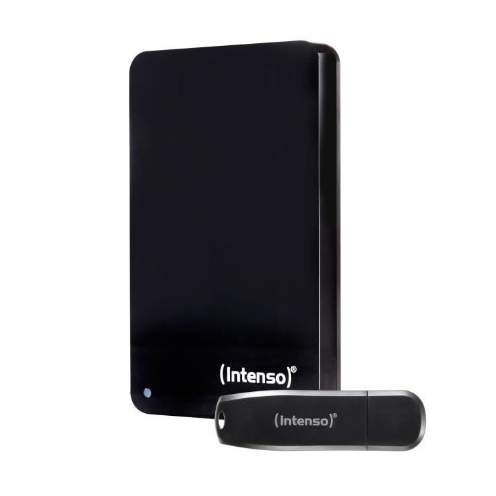 Disque dur 2,5 portable - HDD 3.2 + USB - INTENSO - 1 To + 64 Go