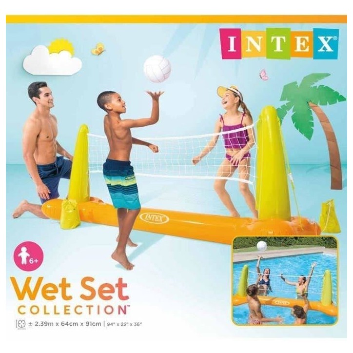 Jeu de volley gonflable - INTEX - Pour piscine - Mixte - A partir de 6 ans
