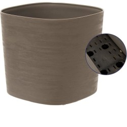 Pot avec réserve d'eau - GARDEN ID Respect - Taupe 40 x 40 cm - 100%