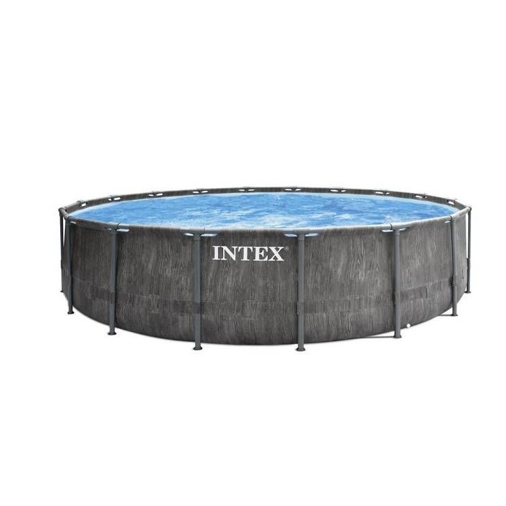 Kit Piscine hors sol tubulaire INTEX - Pris Frame - 549 x 122 cm - Ronde (Pompe, bâche, tapis de sol et échelle) - 26744NP Kit Piscine hors sol tubulaire INTEX - Pris Frame - 549 x 122 cm - Ronde (Pompe, bâche, tapis de sol et échelle) - 26744NP