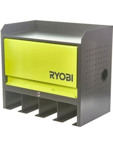 Etagere murale RYOBI ONE+ - charge max : 150 kg - 1 porte & 4 emplacements de rangement - vert