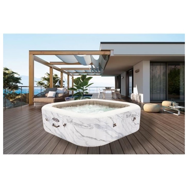 Spa gonflable INTEX - Calacatta - 173 x 173 x 71 cm - 4 places - Carré - 28464EX
