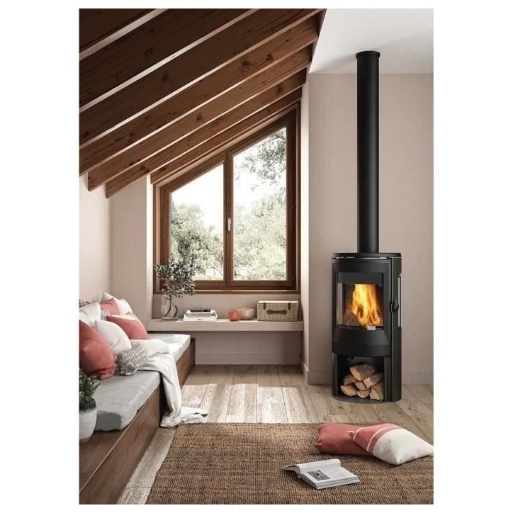 Poele a bois - INVICTA - Neosen Plus 3 vitres raccordable - 8 KW - Bûches 40 cm Poele a bois - INVICTA - Neosen Plus 3 vitres raccordable - 8 KW - Bûches 40 cm
