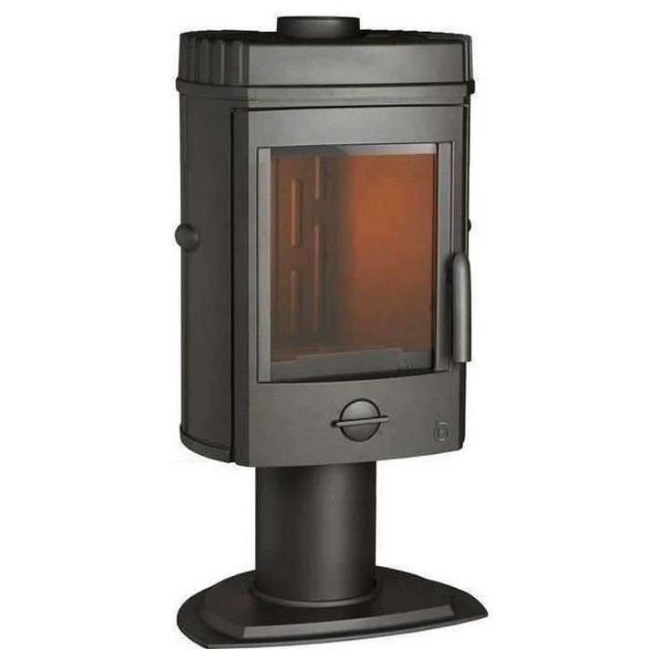 Poele a bois INVICTA Mesnil - Puissance optimale 8 kW - Max: 12kW- Bûches 34 cm max - Fonte - Fabriqué en France - Ecodesign