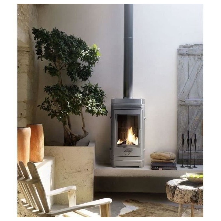 Poele a bois INVICTA Chatel - Puissance optimale: 8 kW - Max: 12 kW- Bûches 34 cm max - Fonte - Fabriqué en France - Ecodesign Poele a bois INVICTA Chatel - Puissance optimale: 8 kW - Max: 12 kW- Bûches 34 cm max - Fonte - Fabriqué en France - Ecodesign